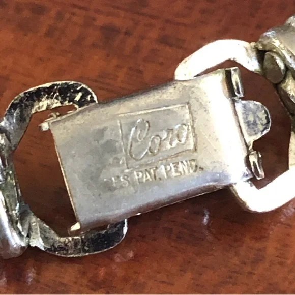 Vintage Coro silver plated braided chain necklace - Picture 11 of 13